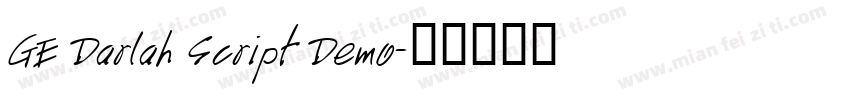 GE Darlah Script Demo字体转换